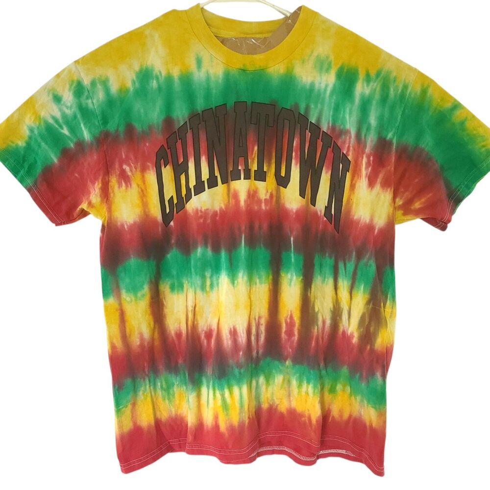 Chinatown Market Size L Originals Multicolor Tie Dye T-Shirt Jamaica Colors EUC